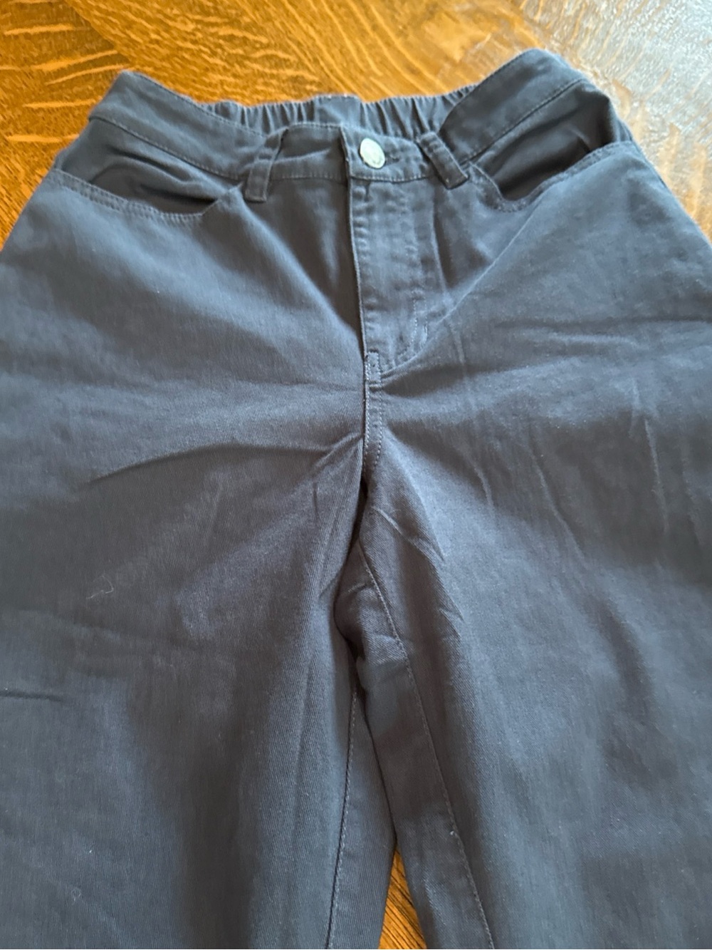 Pact Navy Cotton Wide-Leg Pants with Zip Fly - Picture 3 of 15